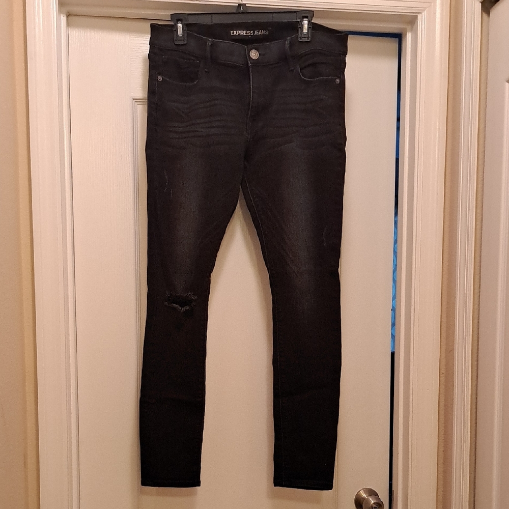 Express Black Supersoft Legging Skinny Jeans with Stretch Fit